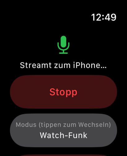 Watch-App beim Streamen